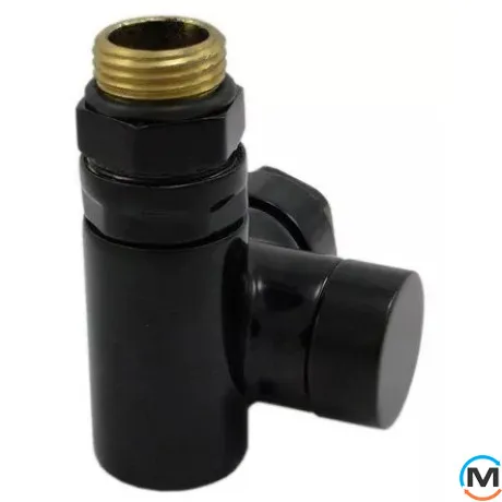Клапан обратного потока Schlosser Combi Plus осевой левый GZ 1/2 x 15 mm Cu RAL9005 черный мат, фото 