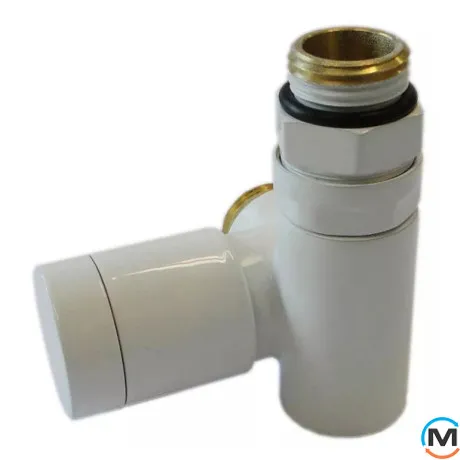 Клапан с ручной регулировкой Schlosser Combi Plus осевой правый GZ 1/2 x 15 mm Cu белый, фото 