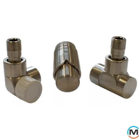 Комплект термостатический Schlosser LUX осевой левый GZ 1/2 х 16x2 mm PEX сталь, фото 