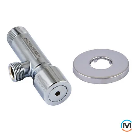 Кран санитарный Schlosser грибковый с угловым фильтром DN15 GZ 1/2" x 3/8" хром, фото 