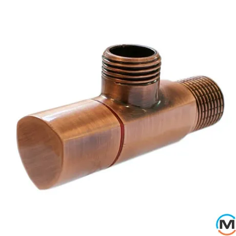 Кран санитарный Schlosser угловой DN15 1/2" GZ x 1/2" GZ античная медь, фото 