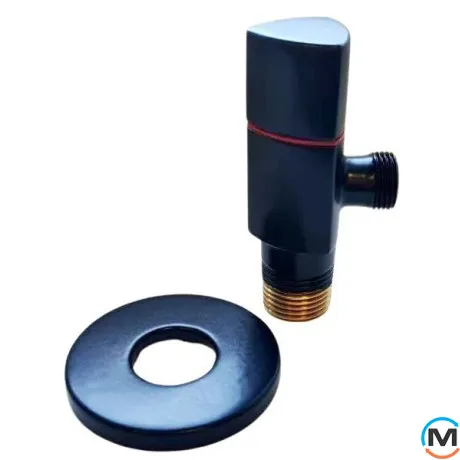 Кран санитарный Schlosser угловой DN15 1/2" GZ x 3/8" GZ черный матовый, фото 