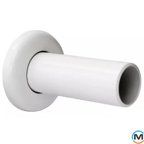 Маскировочная трубка Schlosser с розеткой d трубки =22mm d розетки=45mm l=80mm белая, фото 