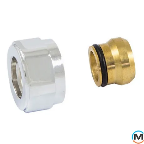 Резьбовое соединение Schlosser для медных труб GW M 22x1,5 x 15 mm Cu хром, фото 