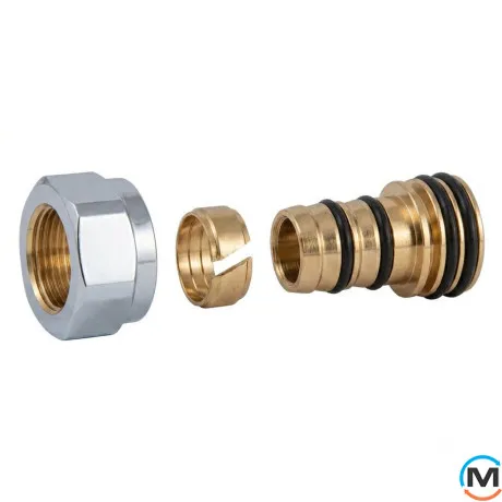 Резьбовое соединение Schlosser для пластиковых труб GW M 22x1,5 x 16x2 mm PEX белый, фото 