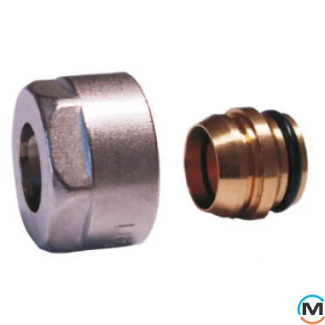 Резьбовое соединение Schlosser GW 3/4 x 15 mm Cu никелированное, фото 