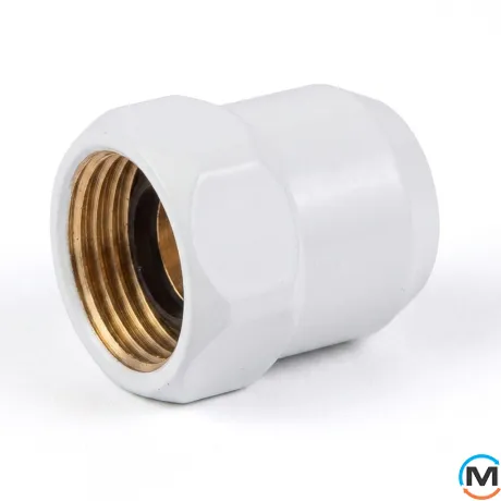 Резьбовое соединение Schlosser GW 3/8 x 10 mm Cu белое, фото 