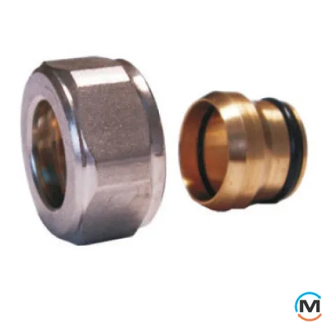 Резьбовое соединение Schlosser GW M22x1,5 x 15 mm Cu никелированное, фото 