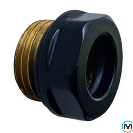 Резьбовое соединение Schlosser GZ 1/2 x 15 mm Cu RAL9005 черный мат, фото 