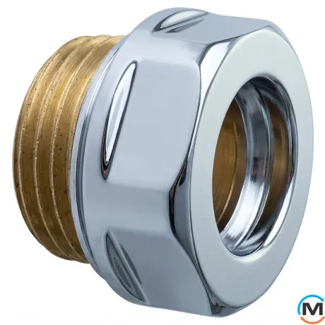 Резьбовые соединения Schlosser GZ 1/2 x 15 mm Cu хром, фото 