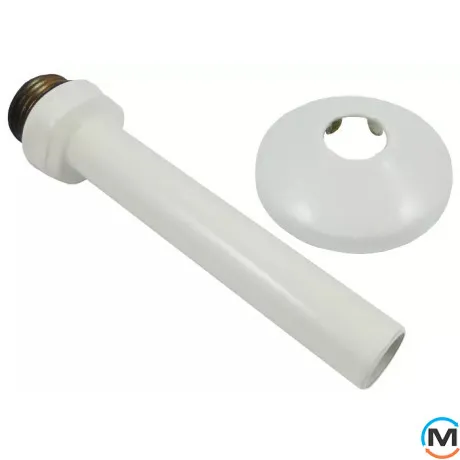 Соединительная трубка Schlosser с розеткой GZ1/2 x 15mm Cu l=110mm белая, фото 