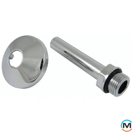Соединительная трубка Schlosser с розеткой GZ1/2 x 15mm Cu l=110mm хром, фото 