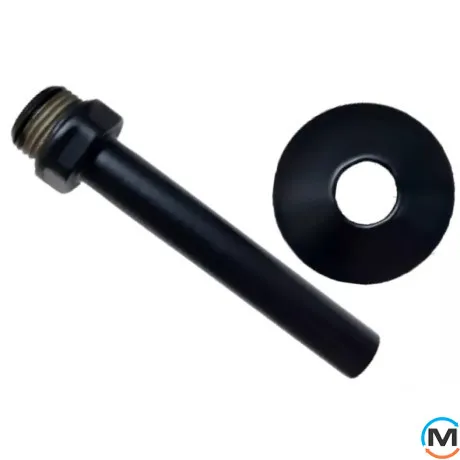 Соединительная трубка Schlosser с розеткой GZ1/2 x 15mm Cu l=110mm RAL9005 черный мат, фото 