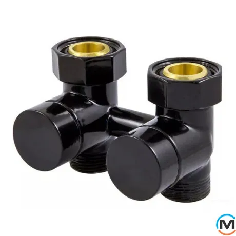 Узел подключения Schlosser эксклюзивный прямой GZ 3/4 x M 22х1,5 RAL9005 черный мат, фото 