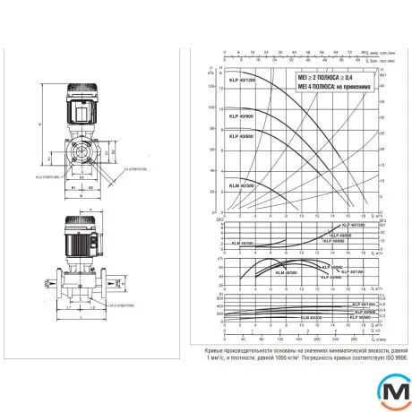 Циркуляционный насос DAB KLP 40-600/BQQE 1x230 50, фото , изображение 2