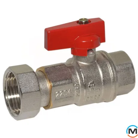 Кран прямий Bianchi 1/2" Х 1/2" В з накидною гайкою (red/червоний), фото , зображення 3