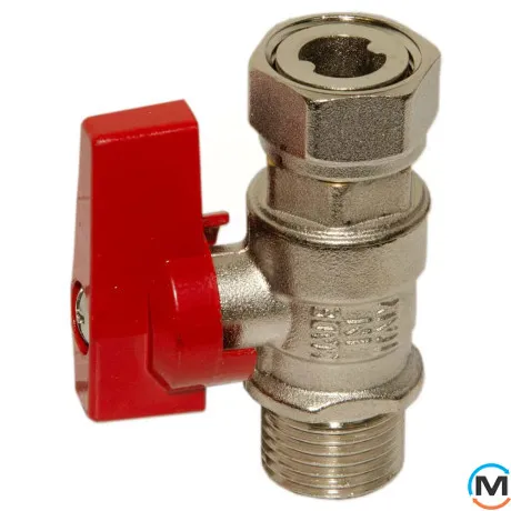 Кран прямий Bianchi 1/2" З х 3/4" В з накидною гайкою (red/червоний), фото , зображення 2