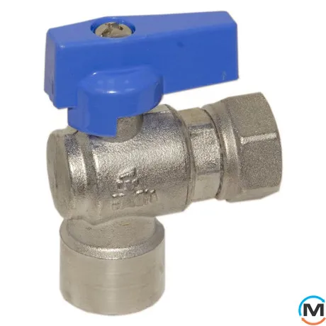 Кран кутовий Bianchi 3/4" Х 3/4" В з накидною гайкою (blue/синій), фото , зображення 2