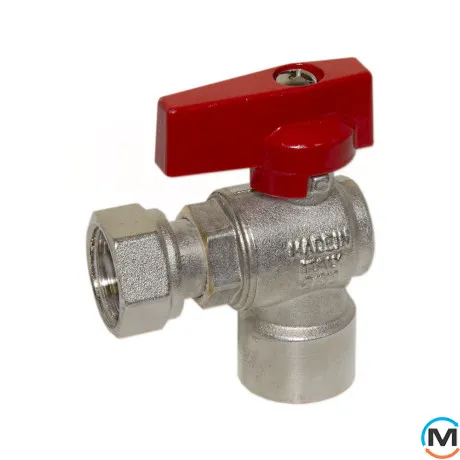 Кран кутовий Bianchi 1/2" В х 3/4" В з накидною гайкою (red/червоний), фото 