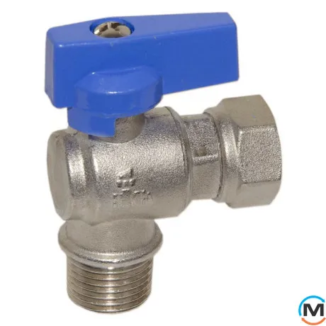 Кран кутовий Bianchi 3/4" З х 3/4" В з накидною гайкою (blue/синій), фото , зображення 2