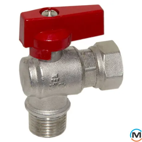 Кран кутовий Bianchi 3/4" З х 3/4" В з накидною гайкою (red/червоний), фото , зображення 3