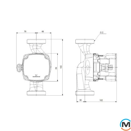 Циркуляционный насос Grundfos ALPHA1 32-80 180 220-240V 9H, фото , изображение 5