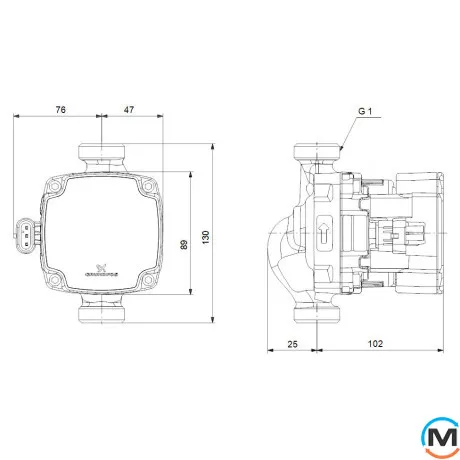 Циркуляционный насос Grundfos ALPHA1 GO 15-40 130 220-240V, фото , изображение 5