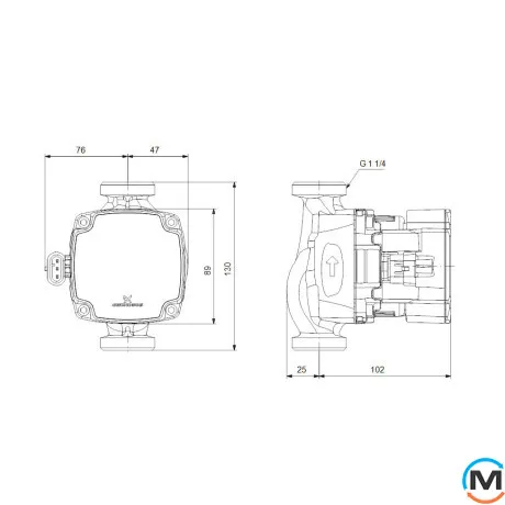 Циркуляционный насос Grundfos ALPHA1 GO 20-60 130 220-240V, фото , изображение 5