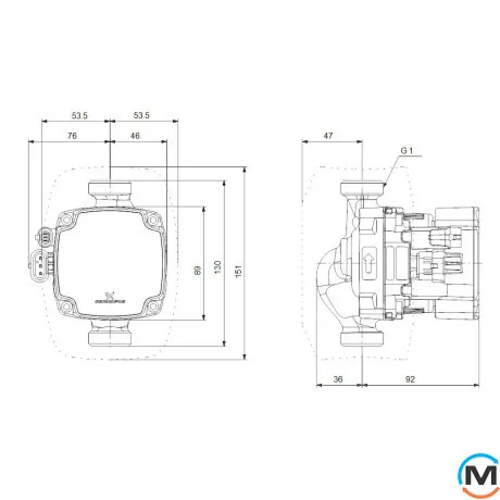 Циркуляционный насос Grundfos ALPHA2 GO 15-75 130 220-240V, фото , изображение 5