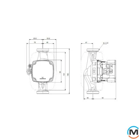 Циркуляционный насос Grundfos ALPHA2 GO 25-75 180 220-240V, фото , изображение 5