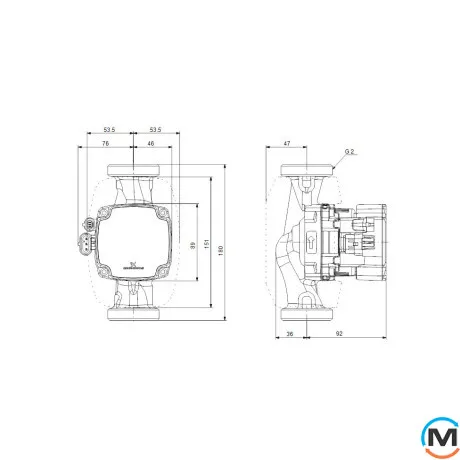 Циркуляционный насос Grundfos ALPHA2 GO 32-75 180 220-240V, фото , изображение 5