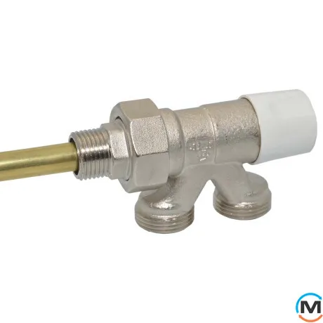 Кран нижнього підключення алюмінієвого радіатора Bianchi + трубка 1/2", фото , зображення 4