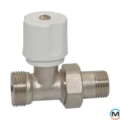 Кран радіаторний Bianchi 1/2" х 3/4"E (євроконус) прямий, фото , зображення 2