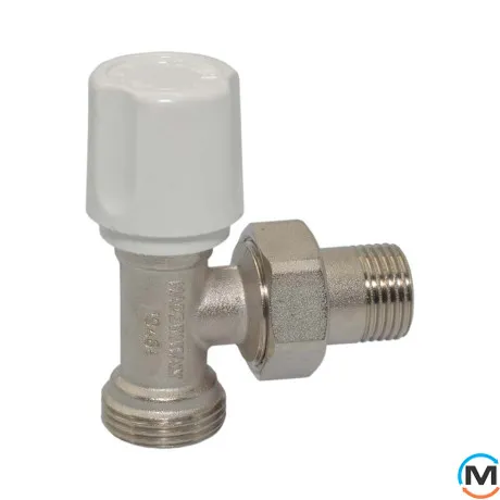 Кран радіаторний Bianchi 1/2" х 3/4"E (євроконус) кутовий, фото , зображення 2