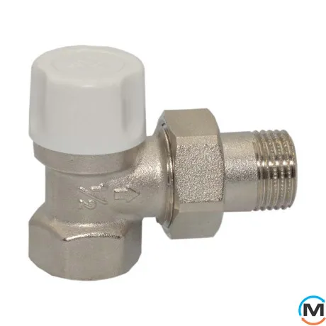 Кран радіаторний відсікаючий Bianchi 1/2" кутовий, фото , зображення 2