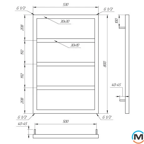 рушникосушарка Genesis-Aqua Mogiana dry 800x530 білий, фото , зображення 2