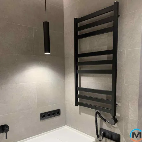 Полотенцесушитель Genesis-Aqua Tristar flat  DRY 1200x530 чорний, фото , изображение 3