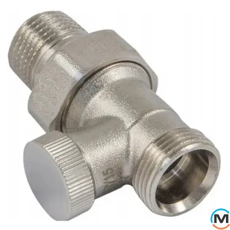 Клапан зворотного потоку Schlosser нікельований прямий DN15 GZ 1/2" x M22x1,5, фото 