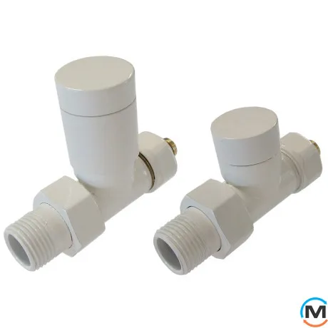 Комплект Schlosser Elegant с ручным регулированием прямой GZ 1/2" x GW 1/2" белый, фото 