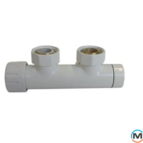 Вузол термостатичний Schlosser Duo-plex GW 3/4" x M22x1,5 кутовий лівий білий, фото 