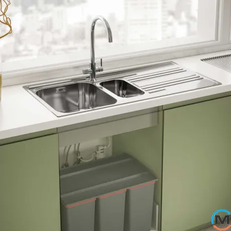 Змішувач для кухні Franke Lina J Clear Water поворотний вилив підведення питної води хром, фото , зображення 5