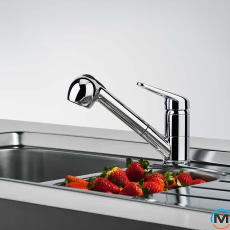 Смеситель для кухни Franke Novara-Plus однорычажный вытяжной излив хром, фото , изображение 2