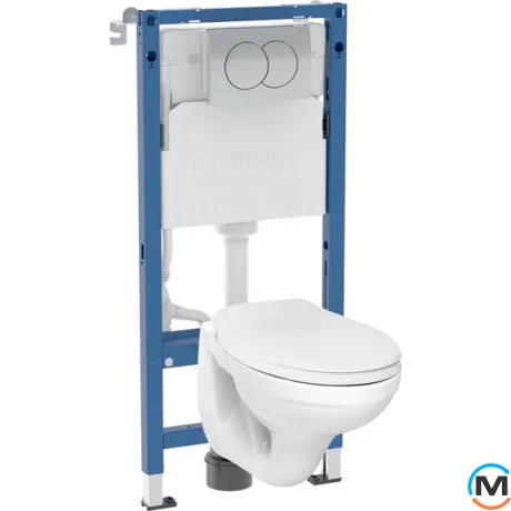 Комплект унитаза с сиденьем Kolo Idol белый с инсталляцией Geberit Duofix PRO 20 с клавишей Delta 12, фото 
