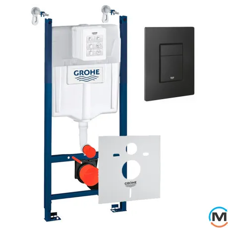 Система інсталяції для унітазу Grohe Rapid SL 3в1 + клавіша змиву Grohe Skate Cosmopolitan, фото 