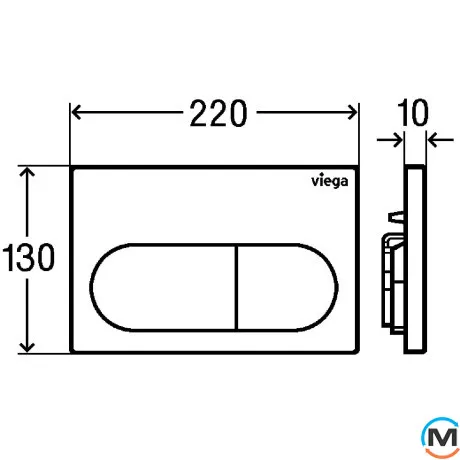 Клавиша смыва Viega Prevista для унитазов Visign for Life 6 альпийский белый, фото , изображение 3