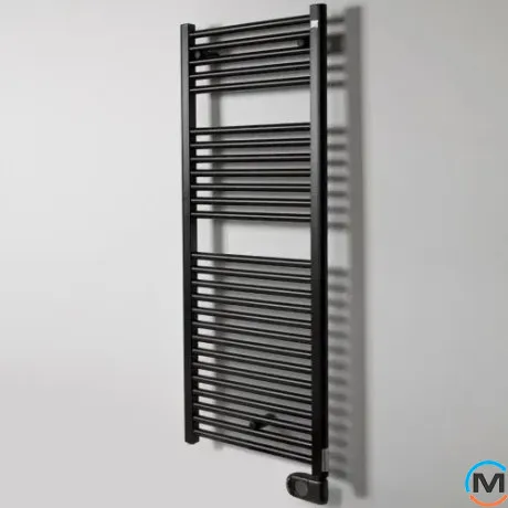 Сушки для рушників Zehnder Aura 1226х500мм 750 Вт чорний матовий, фото , зображення 2