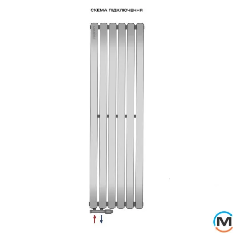 Радиатор трубчатый Zehnder Charleston 2180-10 1792х486х62 1240 Вт Traffic White, фото , изображение 4