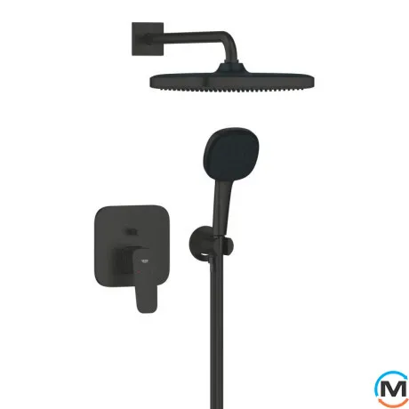 Душевая система Grohe Cubeo скрытого монтажа с Tempesta 250 без встраиваемой части Smart Box черный матовый, фото , изображение 2
