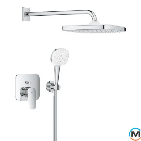 Душевая система Grohe Cubeo скрытого монтажа с Tempesta 250 без встраиваемой части Smart Box хром, фото 