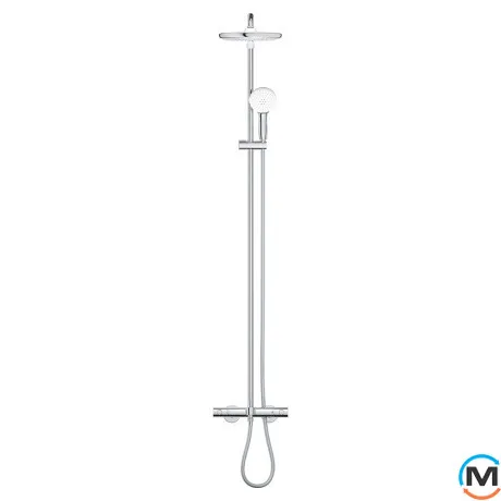 Душевая система с термостатом Grohe Tempesta 250 shower system THM bath 9 5l хром, фото , изображение 2